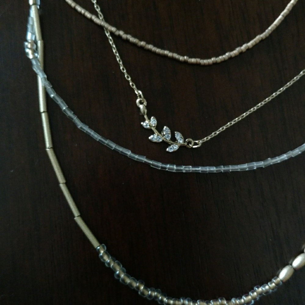 LOFT Gold multi strand necklace